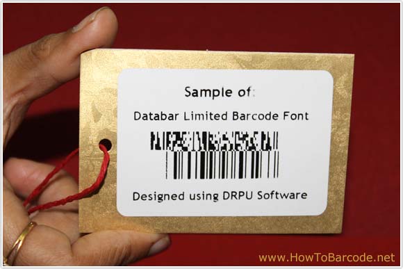 Sample of Databar Limited Barcode Font