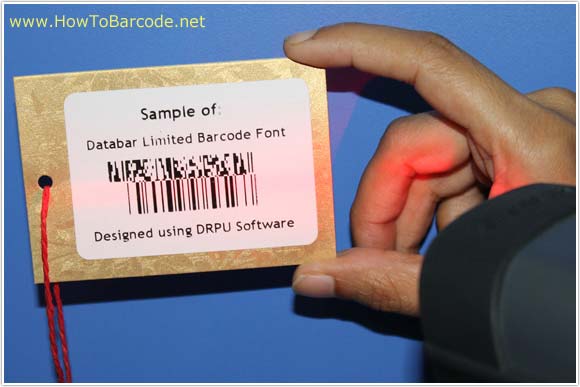 Scan designed Databar Limited Barcode Font