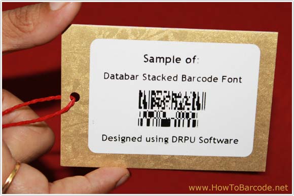 Sample of Databar Stacked Barcode Font