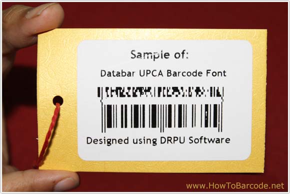 Sample of Databar UPCA Barcode Font