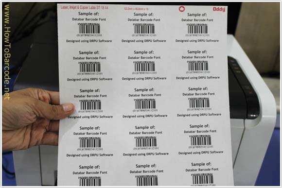 Databar Barcode Font sheet