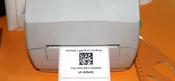 Printing DataMatrix Font Labels