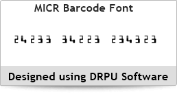 MICR Barcode Font