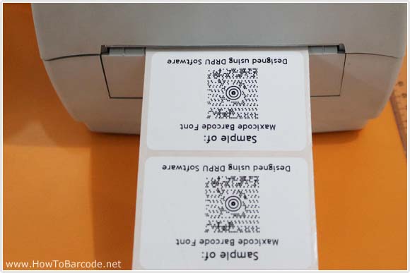 Printed Maxicode Barcode Labels