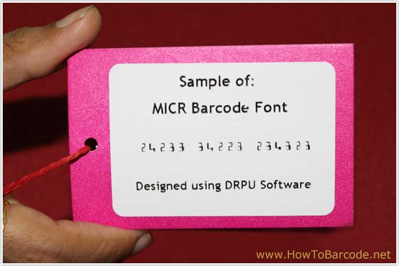 MICR Barcode Font Sample