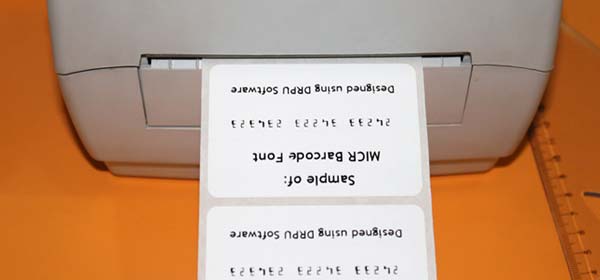 Printing MICR Font Labels