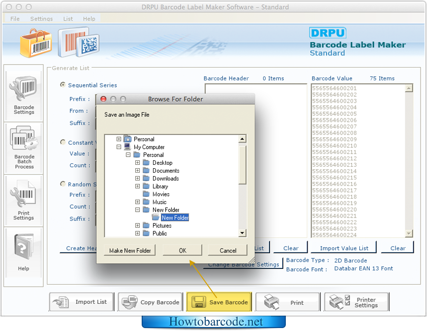 Standard Barcode Maker Software (Mac Edition) - HowToBarcode