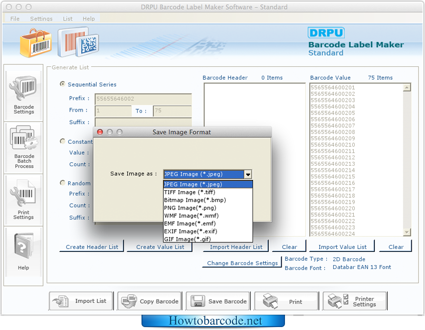 Standard Barcode Maker Software (Mac Edition) - HowToBarcode