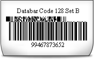 Databar Code 128 SET B Font