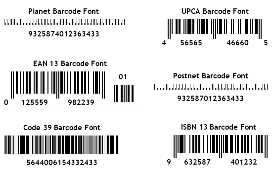 Linear Barcode Fonts