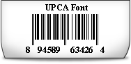 UPCA Barcode Font