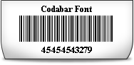 Codabar Font