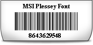 MSI Plessey Font