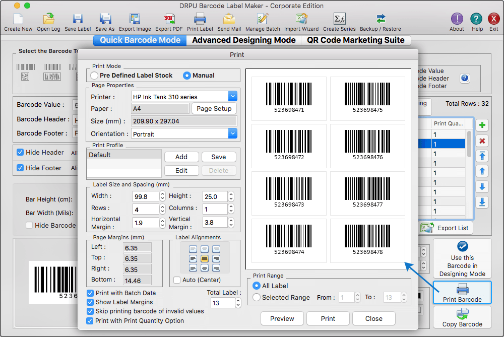 Barcode Software For- MAC Edition