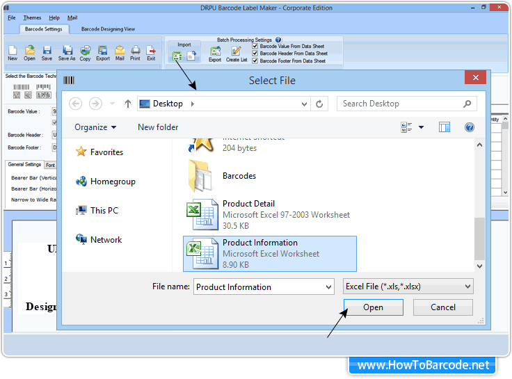 Import Excel Datei