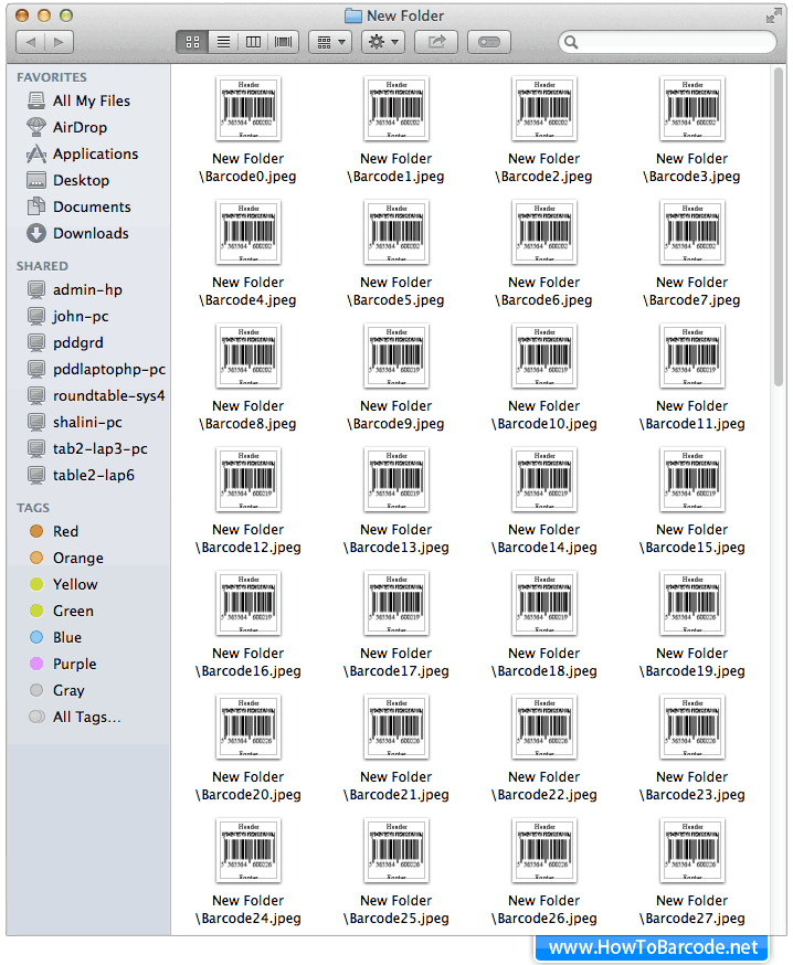 Imported Barcodes