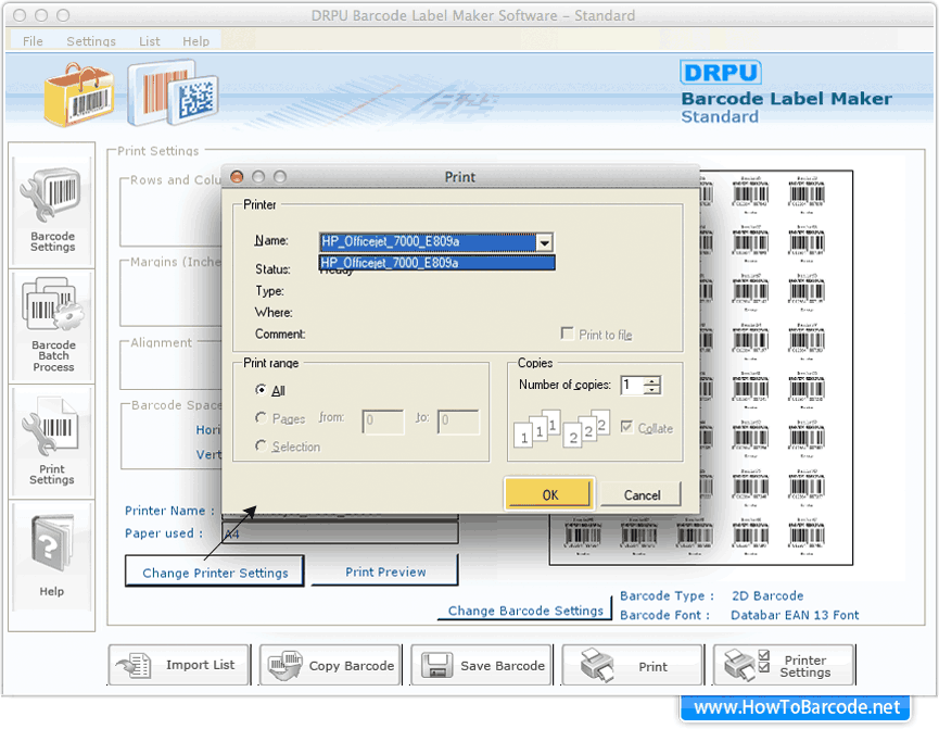 Druckereinstellungen