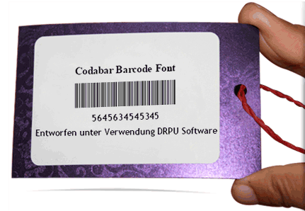 Codabar Barcode Font