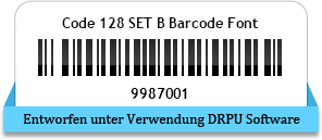 Code 128 SET B Barcode Font