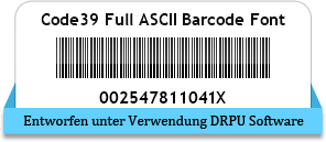 Code39 Full ASCII Barcode Font