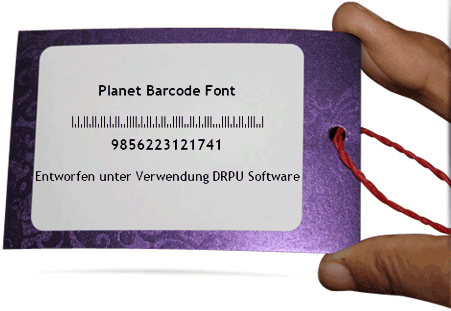 Planet Barcode Font Sample