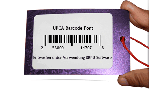 Beispiel einer UPCA-Barcode-Schriftart