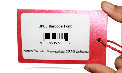 Beispiel einer UPCE-Barcode-Schriftart