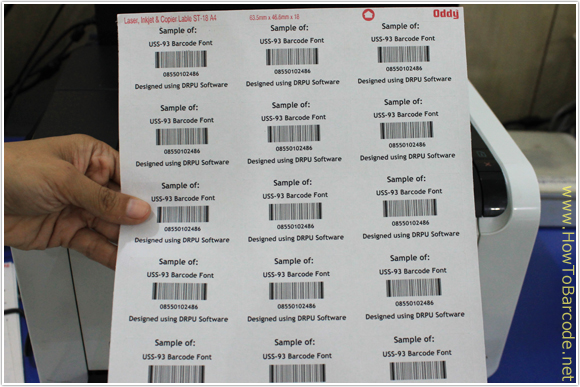 Printed barcode sheet