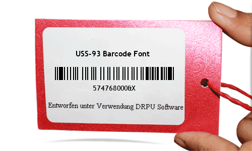 Beispiel einer USS-93-Barcode-Schriftart