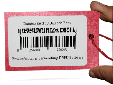 Databar EAN 13 Barcode-Schriftmuster