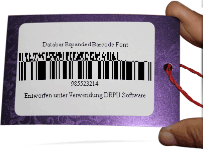 Databar Expanded Barcode Font Sample