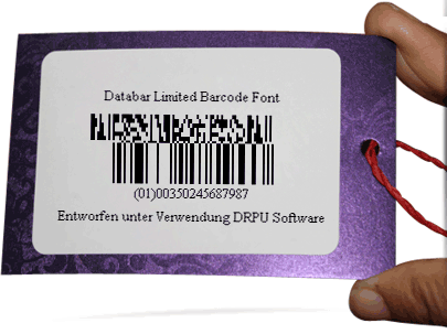 Beispiel einer Databar Limited Barcode-Schriftart