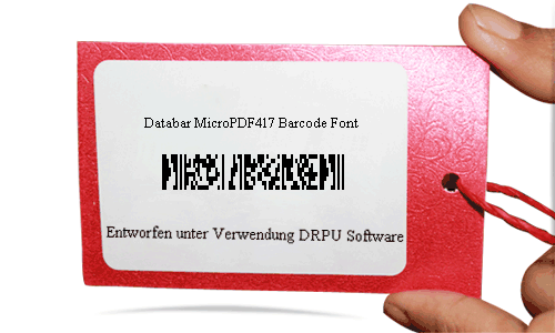 Databar MicroPDF417-Schriftbeispiel