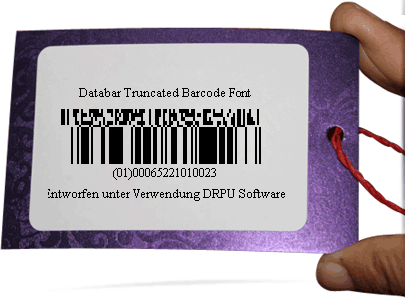 Sample of Databar Truncated Barcode Font