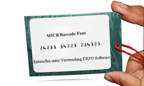 MICR Barcode Font Sample